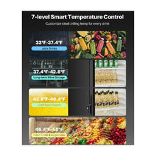 12.2 Cu.Ft Beverage Display Refrigerator Commercial Glass Door Merchandiser Cooler with Adjustable Shelves Black