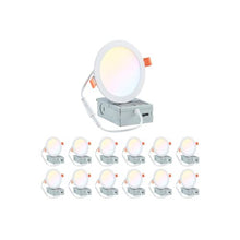 1100 Lumens 6 Inch UltraThin LED Recessed Ceiling Lights with Junction Box Kit