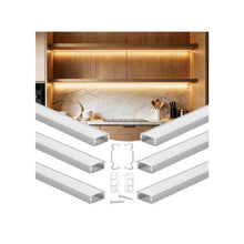 U-Profile 6 Pack LED Strip Aluminum Channel with Frosted Cover & Mounting Clips 3.3 ft