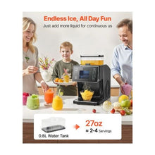 Electric 44 LBS/24H Snowflake Ice Machine with Stainless Steel Adjustable Ice Texture for Home & Cafes