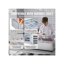 55-Inch Refrigerated Condiment Prep Table Countertop Sandwich Ingredient Cooler with 7-Pan Capacity