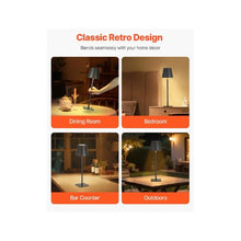 5200mAh Battery Wireless Accent Wireless Accent Portable Restaurant & Bedroom Table Lamps Set of 2 Black