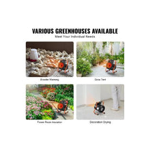 2-Speed Portable 1500W Fast Heating Greenhouse Tube Heater with Independent Thermostat