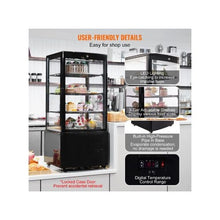 3-Tier Commercial 4 ft Refrigerated Bakery Showcase with LED Lighting and Frost Free Cooling