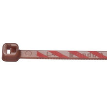 Nylon Cross Section Miniature Cable Tie Brown With Red PLT1M-L1-2 (Pack of 50)
