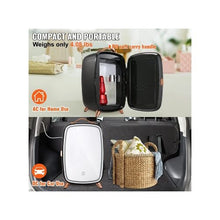 6L Portable Beauty Mini Refrigerator with LED Light & HD Mirror for Cosmetics & Face Masks Black