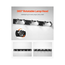 40-Inch Decorative 6 Light LED Wall Mounted Vanity Light Fixture Black Finish for Bathroom & Living Room