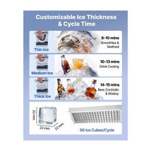 Freestanding Indoor Commercial Ice Maker Machine with Pump 265 lbs/24H with 85 lb Storage Bin