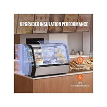 5 Cu. Ft. Commercial Countertop Refrigerated Display Case with 2-Tier Shelving for Bakery, Cafe, and Dessert Shop