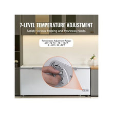 19.8 Cu.Ft Commercial Chest Freezer with Dual Locking Lids & 4 Baskets with LED Light