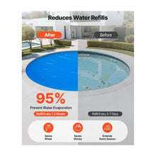 18 ft Round 16 Mil Solar Pool Cover Blue PE Bubble Swimming Pool Blanket Heat Retaining Cover for Daytime Heat Absorption & Nighttime Heat Retention