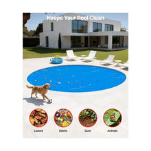 18 ft Round 16 Mil Solar Pool Cover Blue PE Bubble Swimming Pool Blanket Heat Retaining Cover for Daytime Heat Absorption & Nighttime Heat Retention