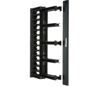 1RU Dual Sided High Capacity Horizontal Cable Manager Black NM1