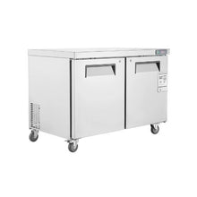 Commercial 48 Inch Two Door Frozen Prep Refrigerator with Stainless Steel Cabinet