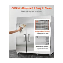 72 Inch Commercial Reach-In Freezer 50.2 Cu.Ft. 3 Door Stainless Steel Upright Freezer with Auto Defrost & Adjustable Shelves