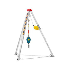 Heavy Duty 1200 lbs Confined Space Rescue Tripod with 7 ft Legs 98 ft Steel Cable, Rescue Winch, Fall Protection Harness & Storage Bag