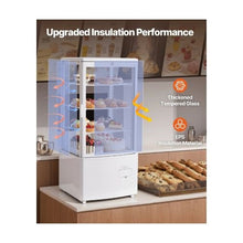 Commercial 3 Cu.Ft. Square Countertop Refrigerated Pastry Display Case with LED Lighting & Turbo Cooling