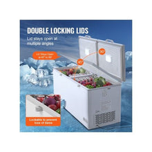 19.8 Cu.Ft Commercial Chest Freezer with Dual Locking Lids & 4 Baskets with LED Light
