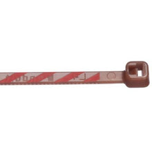 Nylon Cross Section Miniature Cable Tie Brown With Red PLT1M-L1-2 (Pack of 50)