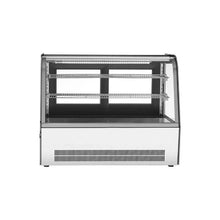 Commercial 5 Cu. Ft. Curved Countertop Pastry Display Case with Frost Free Cooling and LED Lights