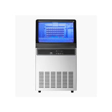 Freestanding Commercial Stainless Steel Ice Maker Machine 120 lbs/24H with 33 lb Storage Bin Capacity