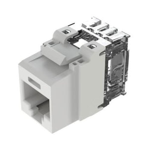 UTP RJ45 Category 6A Keystone Punchdown Jack Module White NK6X88MWH