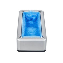 Automatic Disposable Shoe Cover Dispenser with 100 Non-Slip Shoe Covers Fits Up to US Size 11 Silver