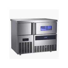 Commercial Automatic 330 LBS/Day Self-Cleaning Ice Cube Machine with Worktable and Cooling Compartment