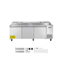 93 Inch Commercial Food Prep Refrigerator with 20 Inch Wide Worktop and Cutting Board
