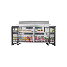 60 Inch Commercial Sandwich Prep Refrigerator, 15.4 Cu. Ft. 16-Pan Food Prep Table
