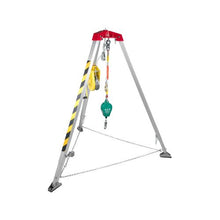 Professional Confined Space Rescue Tripod with 1,200 lbs Winch 8 ft Legs 98 ft Cable, Fall Arrest & Rescue Kit