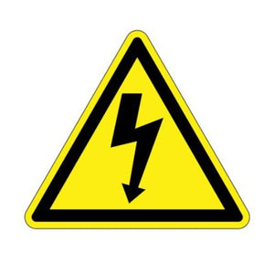 Triangle ISO Warning Label Electric Shock Symbol Black With Yellow PESW-B-1Y (Pack of 10)