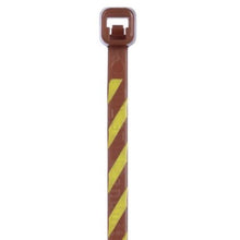 Nylon Cross Section Miniature Premium Cable Tie Brown With Yellow PLT1M-L1-4 (Pack of 50)