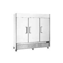Heavy Duty 82.5 Inch Commercial Reach-In Freezer 60.42 Cu.Ft Triple Door Stainless Steel Upright Freezer