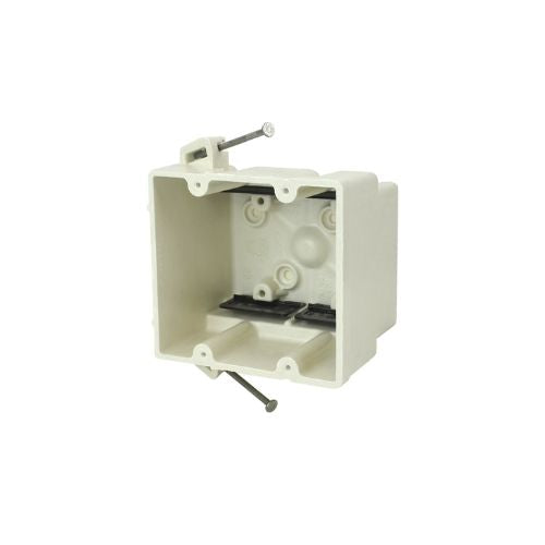 Fiberglass Angled Mid Nails Switch And Outlet Box Off White 2300-NK (Pack of 48)
