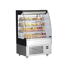 Vertical 5.4 Cu.Ft. Open Air Display Cooler 3 Tier Commercial Refrigerated Merchandiser with LED Lighting and Night Curtain