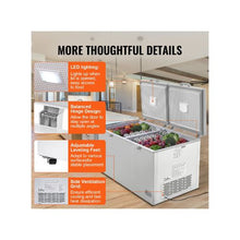 19.8 Cu.Ft Commercial Chest Freezer with Dual Locking Lids & 4 Baskets with LED Light
