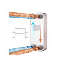 20-Plate 5 x 12 Inch Stainless Steel Plate Heat Exchanger for Radiant Floor Heating