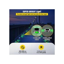 Wireless Heavy Duty Solar LED Dock Lights for Driveway & Walkway Green 4 Pack