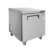 28 Inch Commercial 7.4 Cu.Ft. Stainless Steel Undercounter Refrigerator with Fan Cooling and Lockable Door