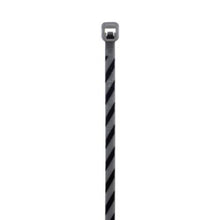 Cross Section Miniature Striped Self Locking Cable Tie Slate With Black PLT1M-L8-0 (pack of 50)