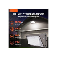 High Brightness Outdoor 4 Pack 100W LED Wall Pack Security Lights with Dusk-to-Dawn Sensor