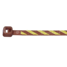 Nylon Cross Section Miniature Premium Cable Tie Brown With Yellow PLT1M-L1-4 (Pack of 50)