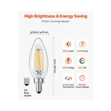 Traditional Warm White LED Candelabra LED Candle Light Bulbs Decorative Style