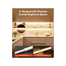 U-Profile 6 Pack LED Strip Aluminum Channel with Frosted Cover & Mounting Clips 3.3 ft