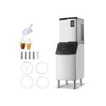 800LBS Daily Production Commercial Ice Cube Maker with 300LBS Large Capacity Storage Bin