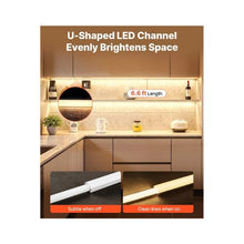 2M Aluminum Complete LED Strip U-Channel Kit with Mounting Accessories for Counter & Shelf Lighting