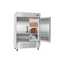 54 Inch Commercial Reach In Freezer 43.2 Cu.Ft. 2 Door Stainless Steel Upright Freezer with 8 Adjustable Shelves