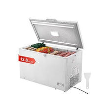 12.8 Cu.Ft Freestanding Commercial Chest Freezer with 345 L Capacity Locking Lid 7 Level Adjustable Temperature