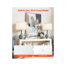 11" x 13" x 10 Inch Modern Replacement Drum Lampshade Set for Table & Floor Lamps